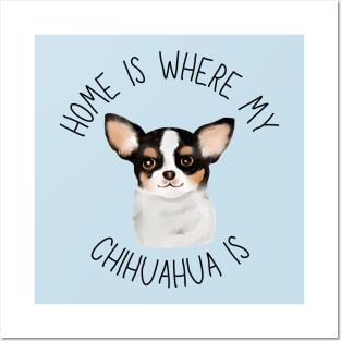 Home is Where My Chihuahua Is Dog Breed Lover Watercolor Posters and Art